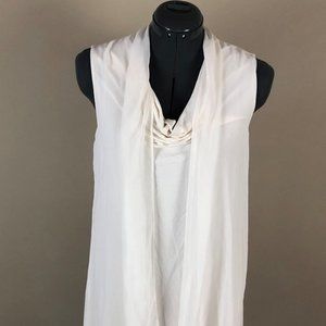 White House Black Market Ivory Blouse NWT Size M‎